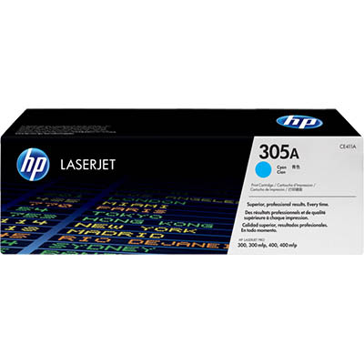 Image for HP CE411A 305A TONER CARTRIDGE CYAN from BusinessWorld Computer & Stationery Warehouse