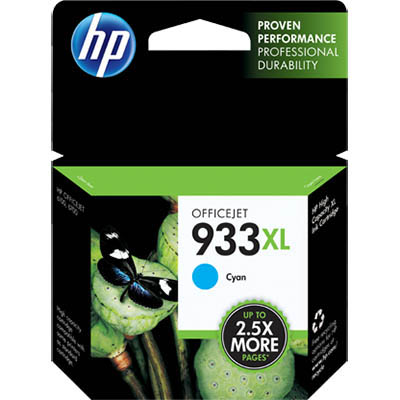 Image for HP CN054AA 933XL INK CARTRIDGE HIGH YIELD CYAN from Mitronics Corporation