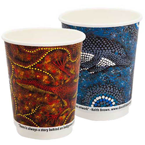 Image for HUHTAMAKI FUTURE FRIENDLY CCAB DOUBLE WALL PAPER CUP 390ML ASSORTED PACK 25 from Office Heaven