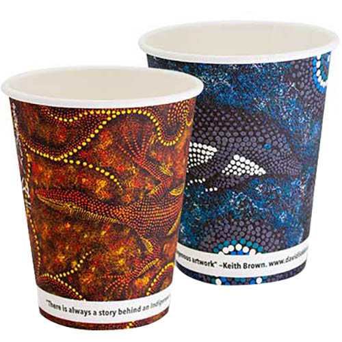 Image for HUHTAMAKI FUTURE FRIENDLY CCAB SINGLE WALL PAPER CUP 390ML ASSORTED PACK 50 from BusinessWorld Computer & Stationery Warehouse
