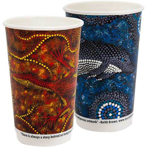 Image for HUHTAMAKI FUTURE FRIENDLY CCAB DOUBLE WALL PAPER CUP 510ML ASSORTED PACK 25 from Office Heaven