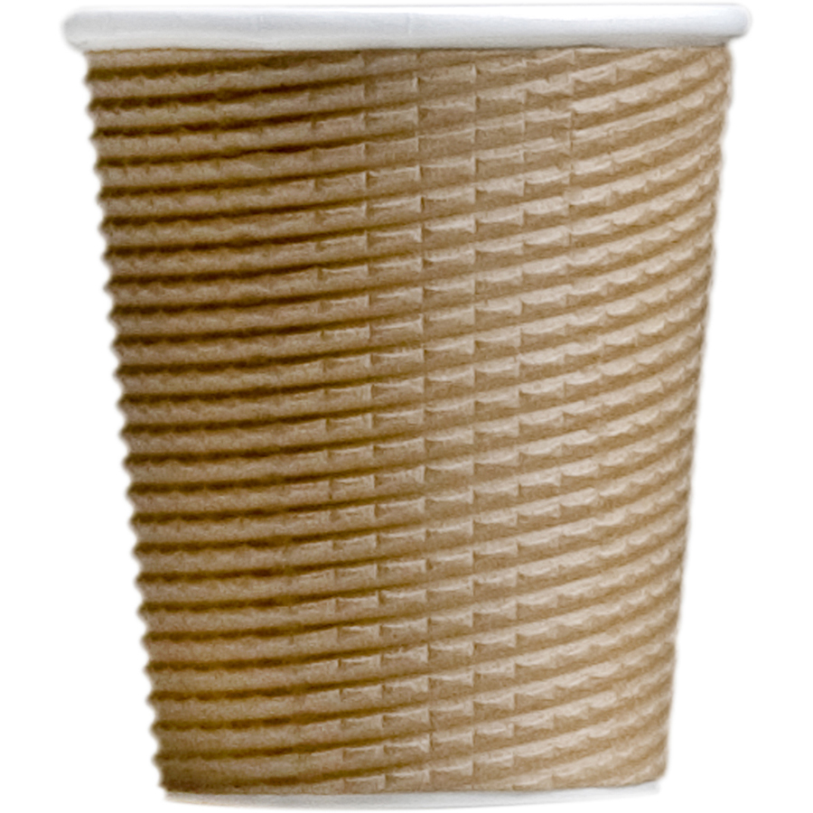 Image for HUHTAMAKI TRIPLE WALL CORRUGATED COFFEE CUP 4OZ NATURAL BROWN PACK 25 from Mitronics Corporation