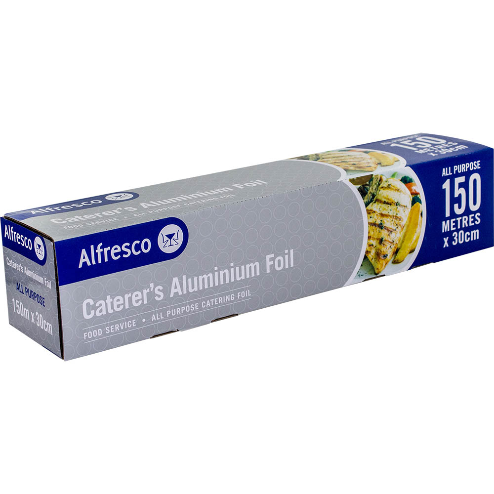Image for ALFRESCO CATERERS ALUMINIUM FOIL 300MM X 150M from Office Fix - WE WILL BEAT ANY ADVERTISED PRICE BY 10%