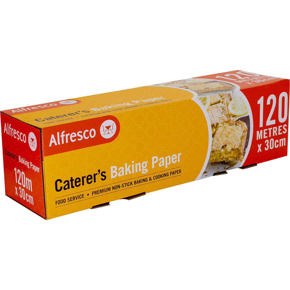 Image for ALFRESCO CATERERS BAKING PAPER 300MM X 120M from Office Express