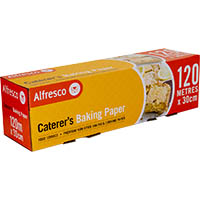 alfresco caterers baking paper 300mm x 120m