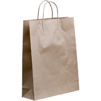 huhtamaki future friendly paper bag twisted handle 420 x 320mm brown pack 50
