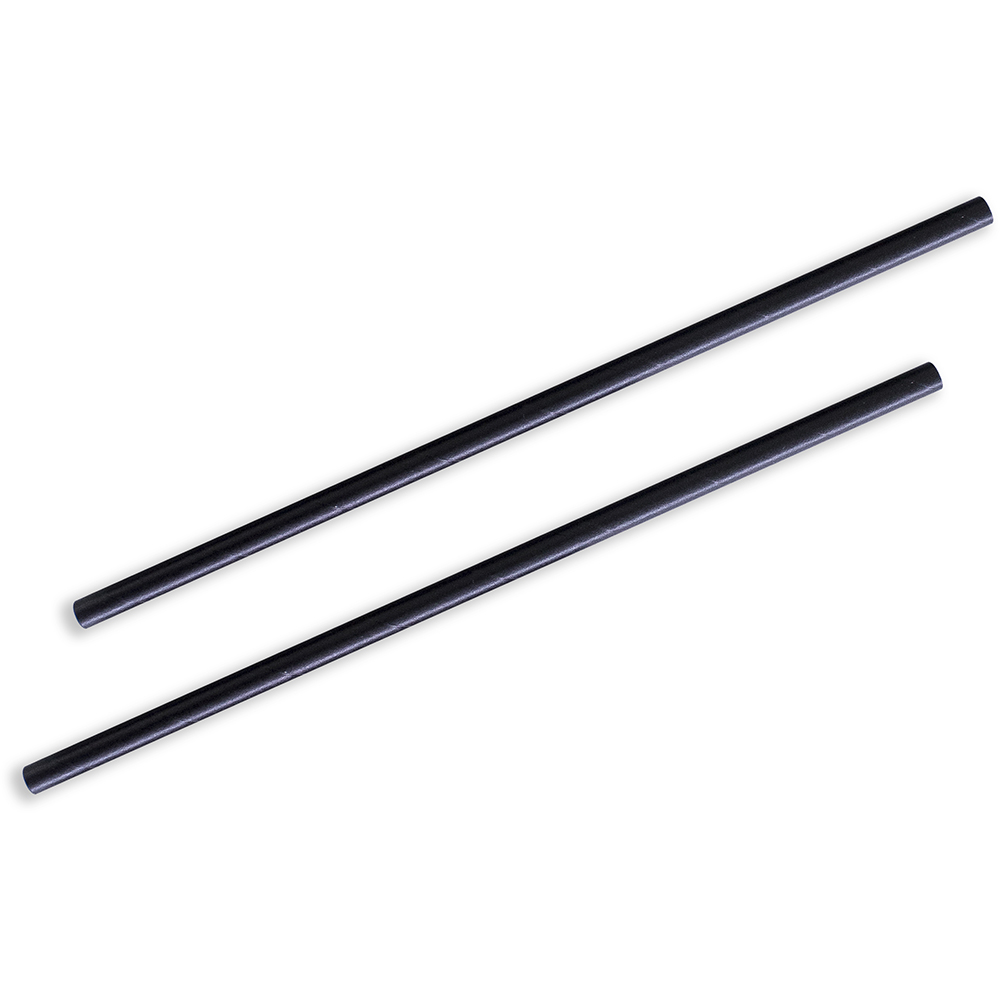 Image for HUHTAMAKI FUTURE FRIENDLY PAPER STRAW REGULAR BLACK PACK 250 from Office Play