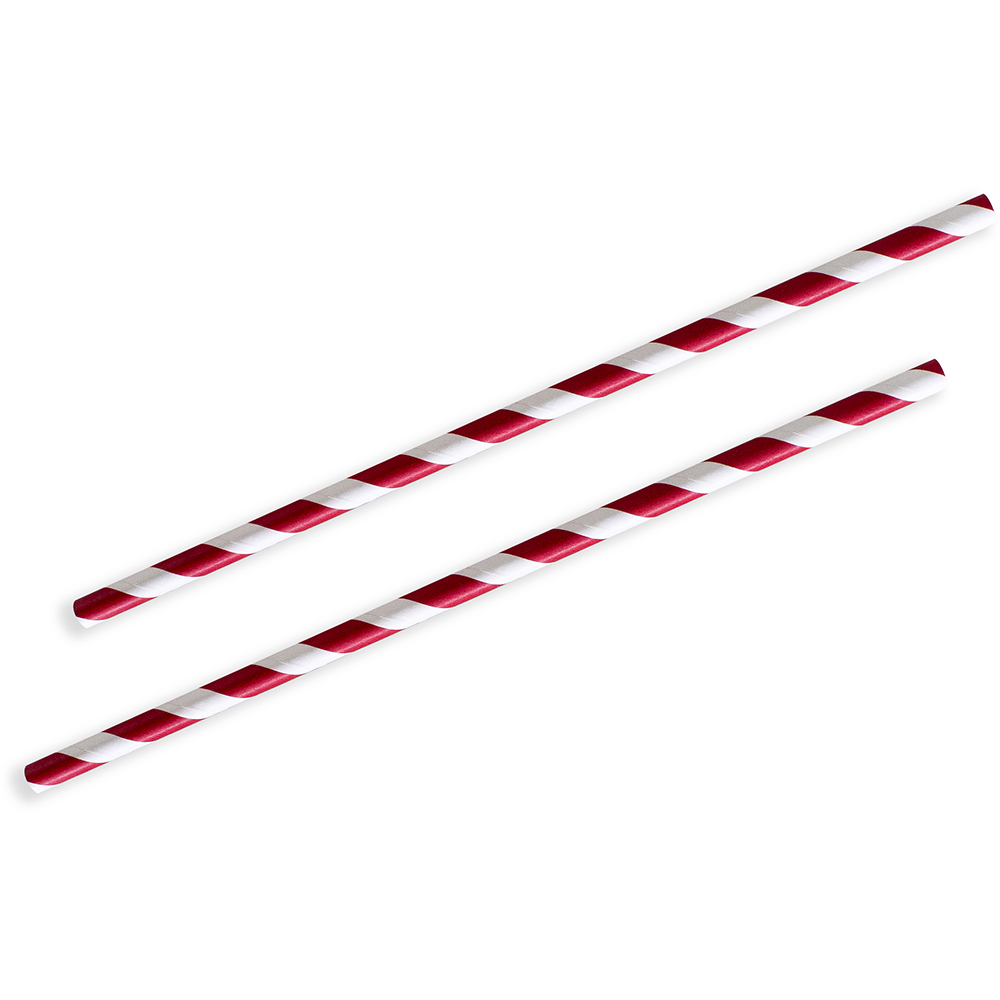 Image for HUHTAMAKI FUTURE FRIENDLY PAPER STRAW REGULAR RED STRIPE PACK 250 from Office Heaven