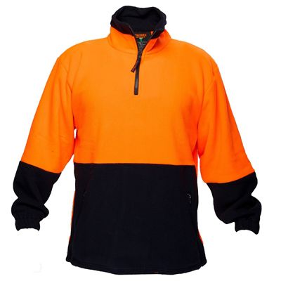PRIME MOVER MF115 HI-VIS POLAR FLEECE JUMPER LONG SLEEVE 1/4 ZIP 2-TONE |  | 7046656i