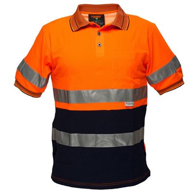 Image for PORTWEST COTTON COMFORT POLO SHIRT SHORT SLEEVE 2-TONE WITH TAPE from Clipboard Stationers & Art Supplies