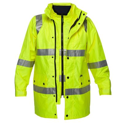 Image for PRIME MOVER MJ883 DAY/NIGHT HI-VIS 4-IN-1 TAPE ZIP JACKET FULL COLOUR from Clipboard Stationers & Art Supplies