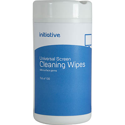 Image for INITIATIVE UNIVERSAL SCREEN CLEANING WIPES TUB 100 from ALLBIZ Office Supplies