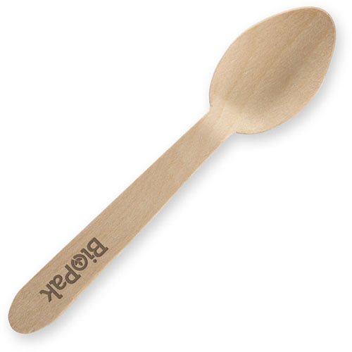 Image for BIOPAK WOODEN TEA SPOON 100MM PACK 100 from Challenge Office Supplies