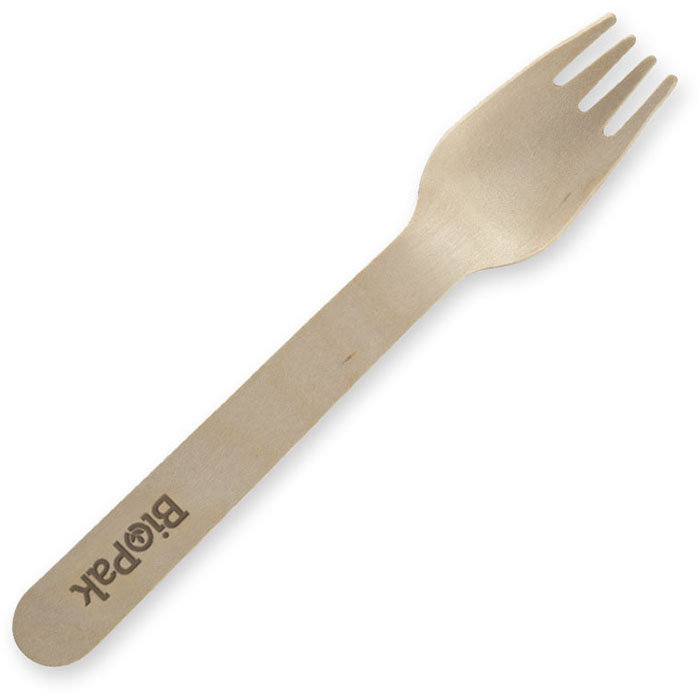 Image for BIOPAK WOODEN FORK 160MM PACK 100 from Australian Stationery Supplies