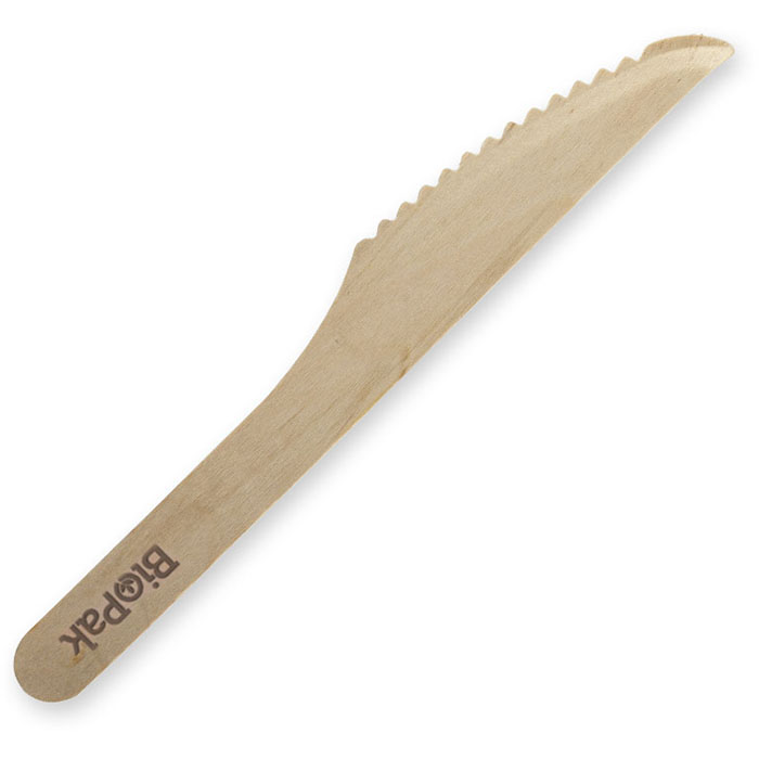 Image for BIOPAK WOODEN KNIVE 160MM PACK 100 from Office Heaven
