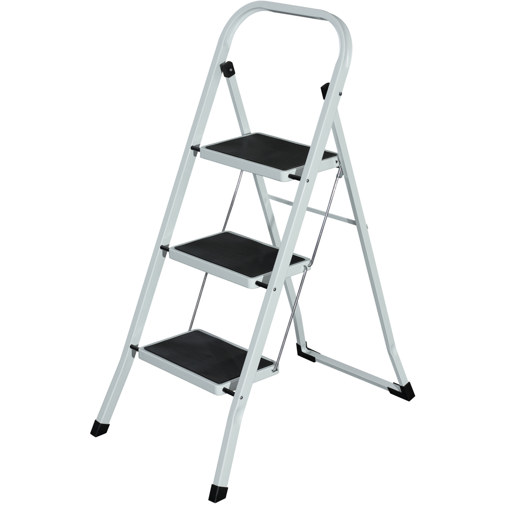 Image for ITALPLAST 3 STEP LADDER 130KG WHITE from Office Fix - WE WILL BEAT ANY ADVERTISED PRICE BY 10%