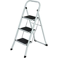 italplast 3 step ladder 130kg white