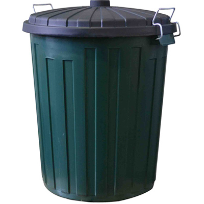 Image for ITALPLAST GARBAGE BIN WITH LID 75 LITRE GREEN/BLACK from Prime Office Supplies