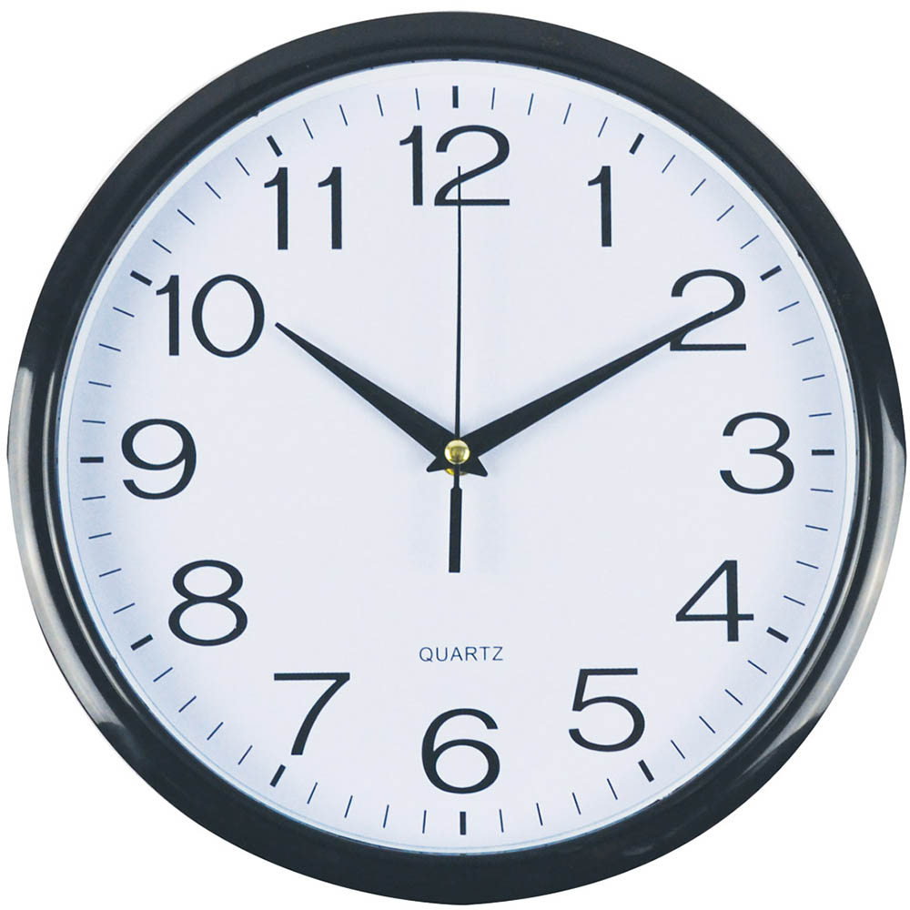 Image for ITALPLAST WALL CLOCK 430MM WHITE / BLACK from Mercury Business Supplies