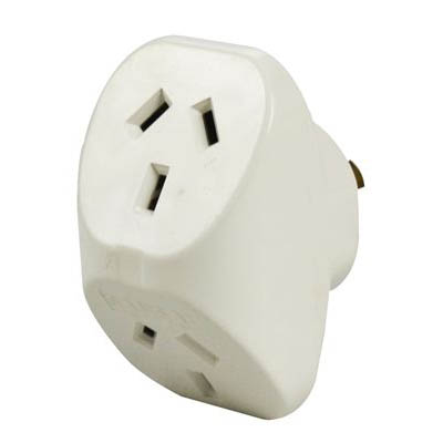 Image for ITALPLAST POWER DOUBLE ADAPTOR WHITE from Office Heaven