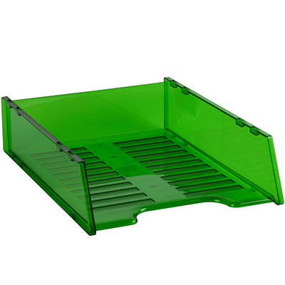 Image for ITALPLAST MULTI FIT DOCUMENT TRAY A4 TINTED GREEN from BusinessWorld Computer & Stationery Warehouse