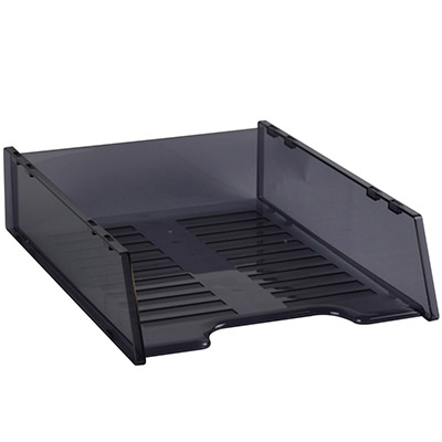 Image for ITALPLAST MULTI FIT DOCUMENT TRAY A4 TINTED GREY from Office Heaven