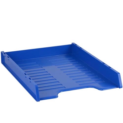 Image for ITALPLAST SLIMLINE MULTI FIT DOCUMENT TRAY A4 BLUEBERRY from Mitronics Corporation