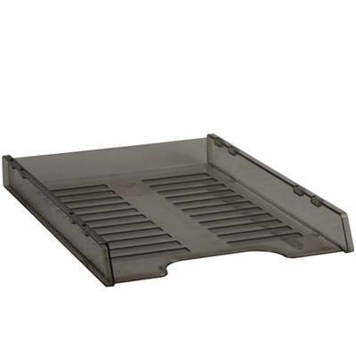 Image for ITALPLAST SLIMLINE MULTI FIT DOCUMENT TRAY A4 SMOKE from Prime Office Supplies