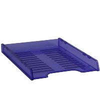 italplast slimline multi fit document tray a4 tinted purple