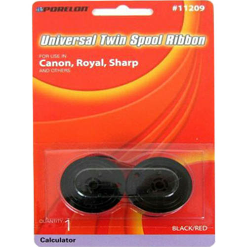 Image for SHARP 11209 UNIVERSAL TWIN SPOOL CALCULATOR RIBBON RED/BLACK from BusinessWorld Computer & Stationery Warehouse
