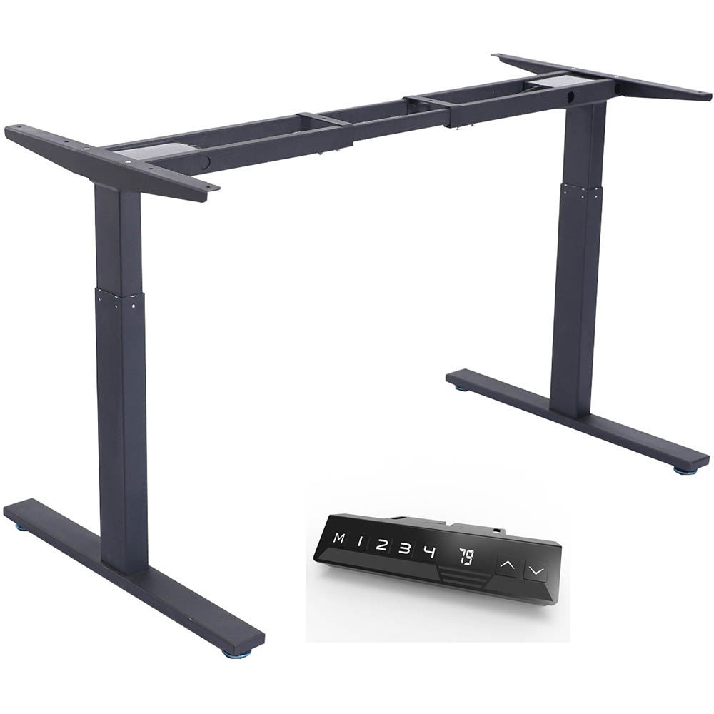 Image for INFINITY 252M ELECTRIC HEIGHT ADJUSTABLE DESK 2 MOTOR BLACK FRAME ONLY from That Office Place PICTON