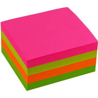 italplast memo cube refill 500 sheet 98 x 98mm assorted neon
