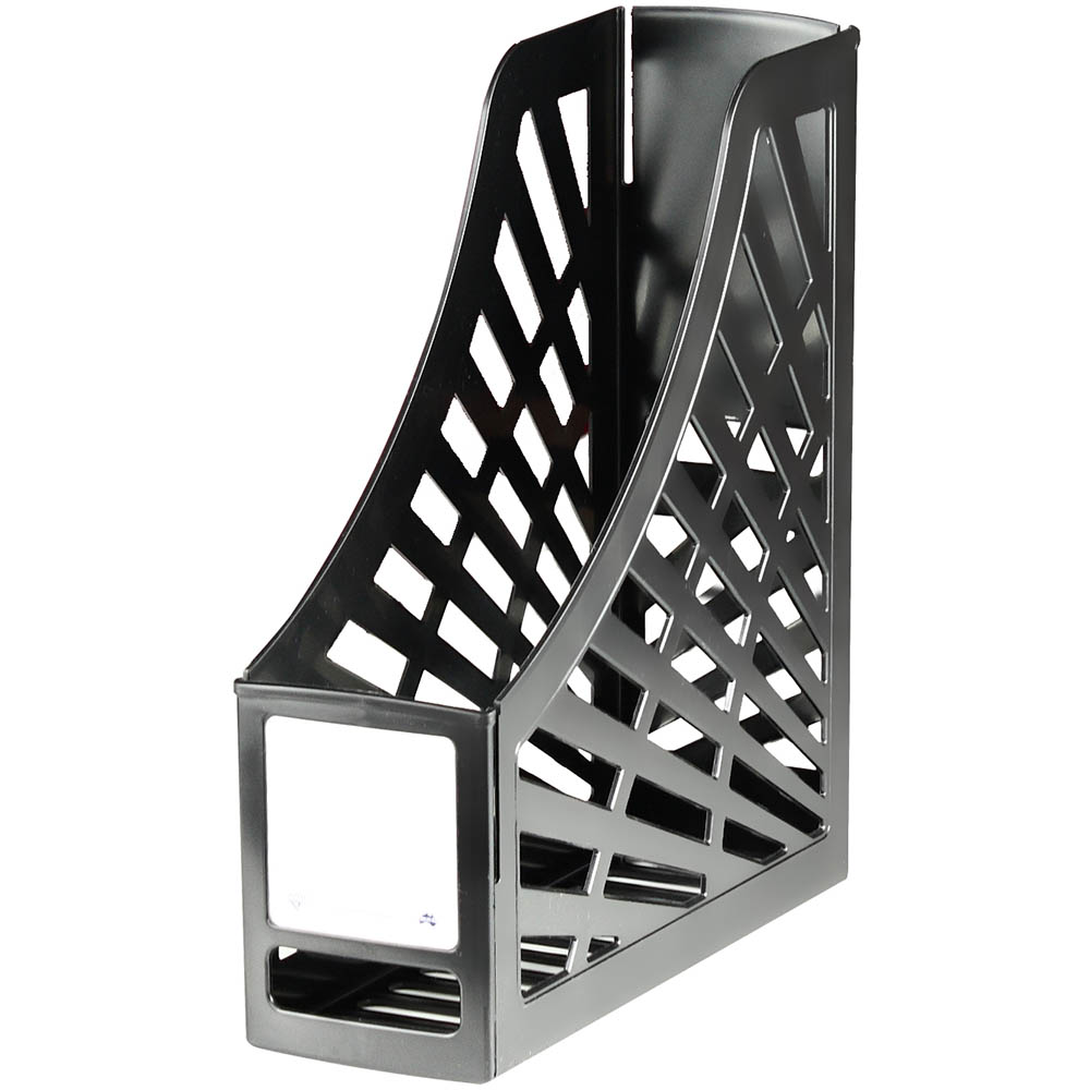 Image for ITALPLAST GREENR RECYCLED MAGAZINE STAND BLACK from ALLBIZ Office Supplies