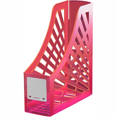 Image for ITALPLAST MAGAZINE STAND NEON RED from Olympia Office Products