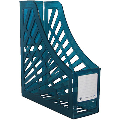 Image for ITALPLAST MAGAZINE STAND TINTED BLUE from ALLBIZ Office Supplies