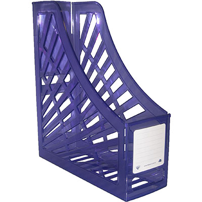 Image for ITALPLAST MAGAZINE STAND TINTED PURPLE from Office Heaven