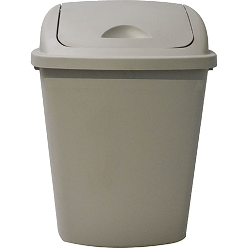 Image for ITALPLAST HEAVY DUTY SWING TOP BIN 42 LITRE GREY from BusinessWorld Computer & Stationery Warehouse