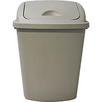 italplast heavy duty swing top bin 42 litre grey