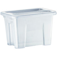 italplast storage+ modular storage box with lid 2 litre graphite