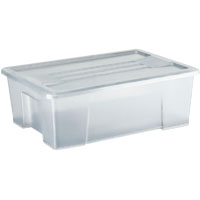 italplast storage+ modular storage box with lid 10 litre graphite