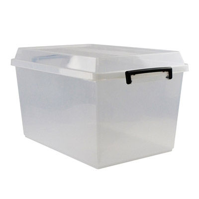Image for ITALPLAST STORAGE BOX WITH LID 48 LITRE CLEAR from BusinessWorld Computer & Stationery Warehouse
