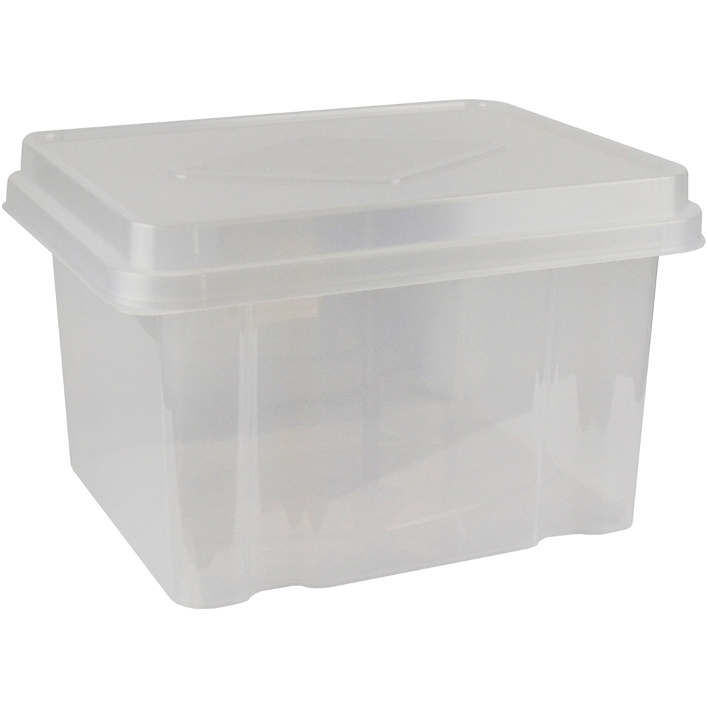 Image for ITALPLAST FILE STORAGE BOX 32 LITRE CLEAR/CLEAR LID from Memo Office and Art