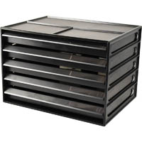 italplast greenr recycled document cabinet 5 drawer a4 black