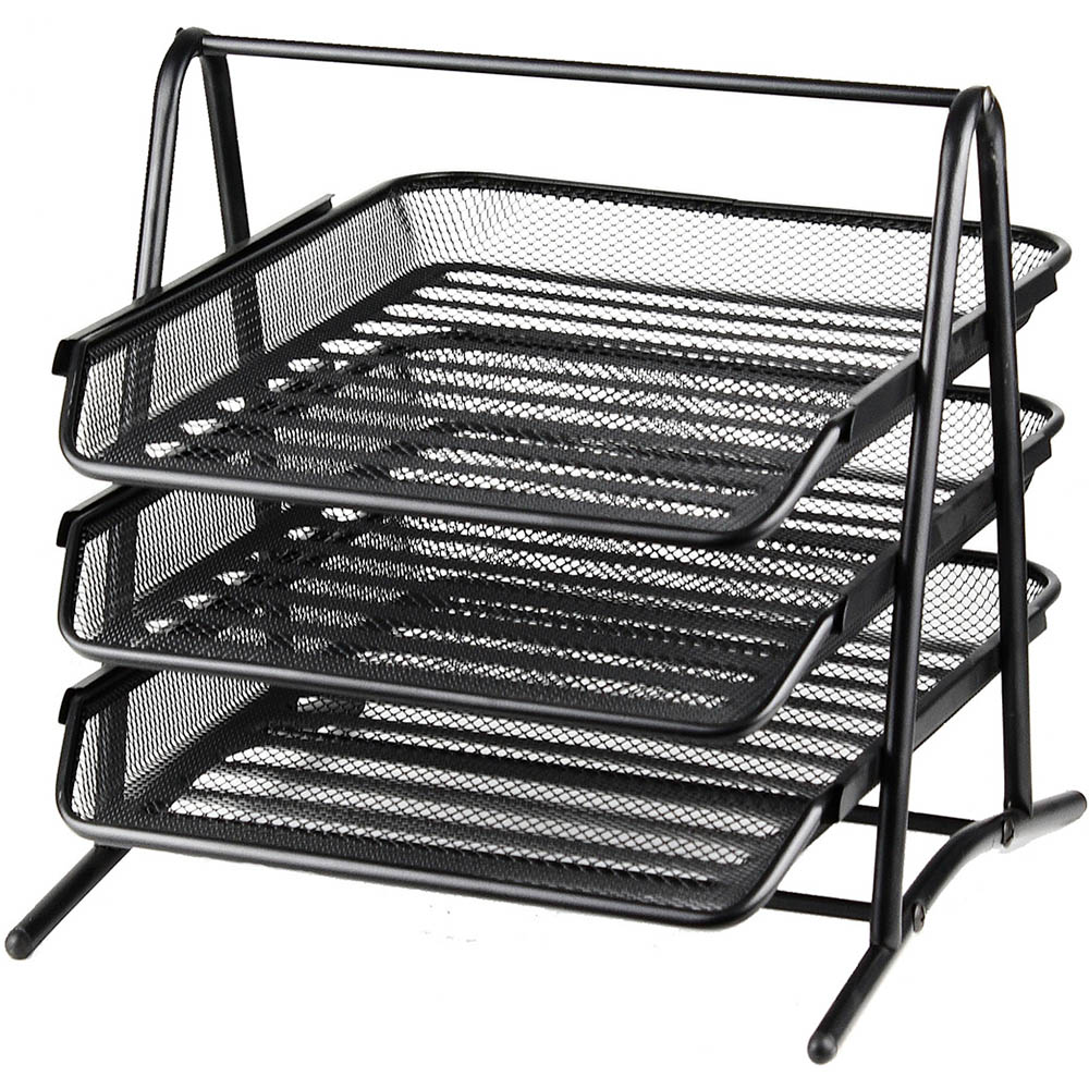 Image for ITALPLAST WIRE MESH DOCUMENT TRAY 3-TIER A4 BLACK from ONET B2C Store