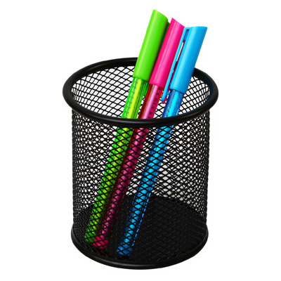 Image for ITALPLAST WIRE MESH PENCIL CUP BLACK from Office Play