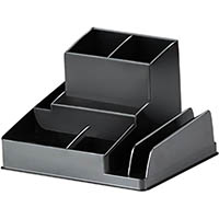 italplast greenr recycled desk organiser black