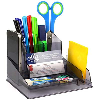 Image for ITALPLAST DESK ORGANISER SMOKE from Eastland Office Supplies