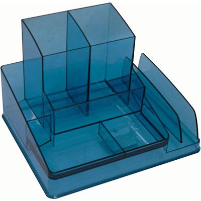 Image for ITALPLAST DESK ORGANISER TINTED BLUE from ALLBIZ Office Supplies