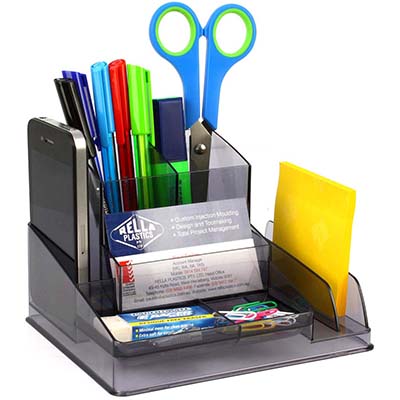 Image for ITALPLAST DESK ORGANISER TINTED GREY from That Office Place PICTON