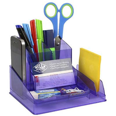 Image for ITALPLAST DESK ORGANISER TINTED PURPLE from That Office Place PICTON
